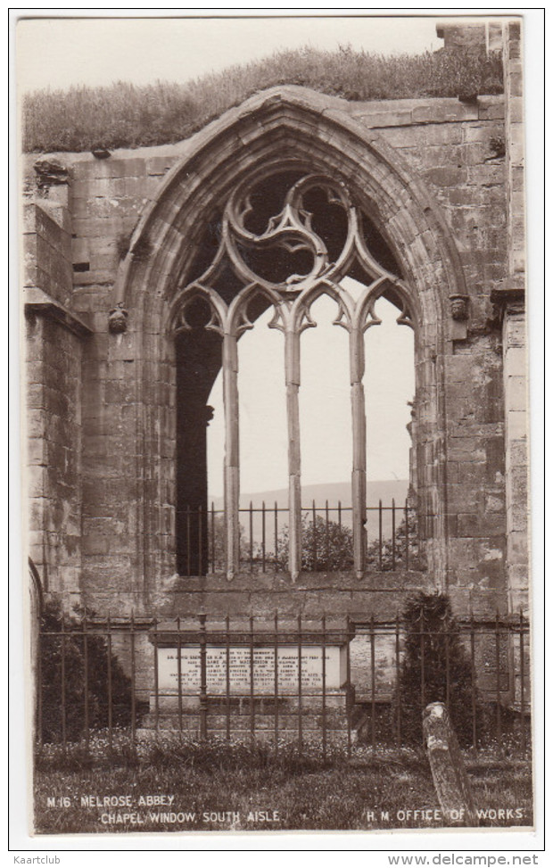 Melrose Abbey - Chapel Window, South Aisle - (Scotland) - Roxburghshire