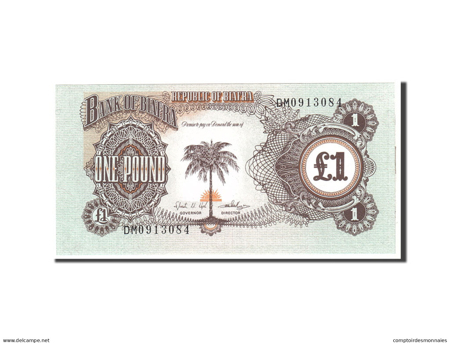 Billet, Biafra, 1 Pound, 1968, Undated, KM:5a, NEUF - Nigeria
