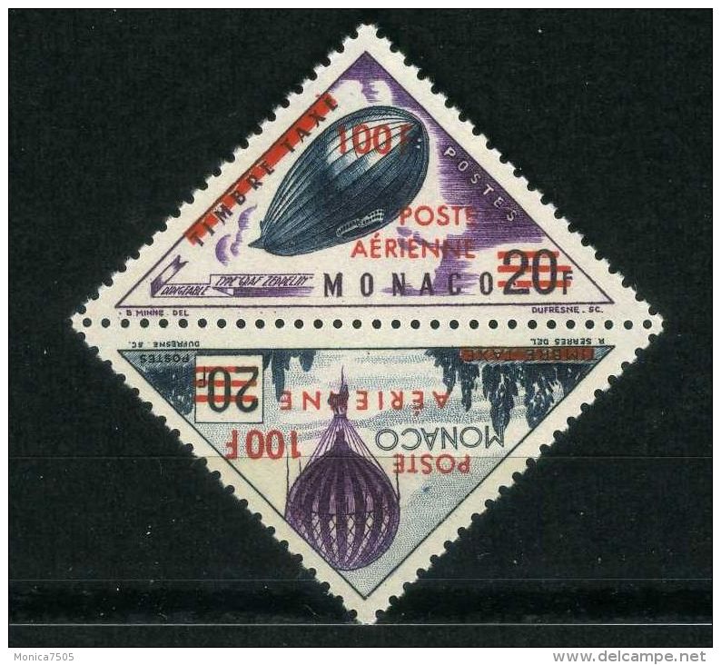 MONACO (  AERIEN ) : Y&amp;T N°  61/62  TIMBRES  NEUFS  SANS  TRACE  DE  CHARNIERE , A  VOIR . - Airmail