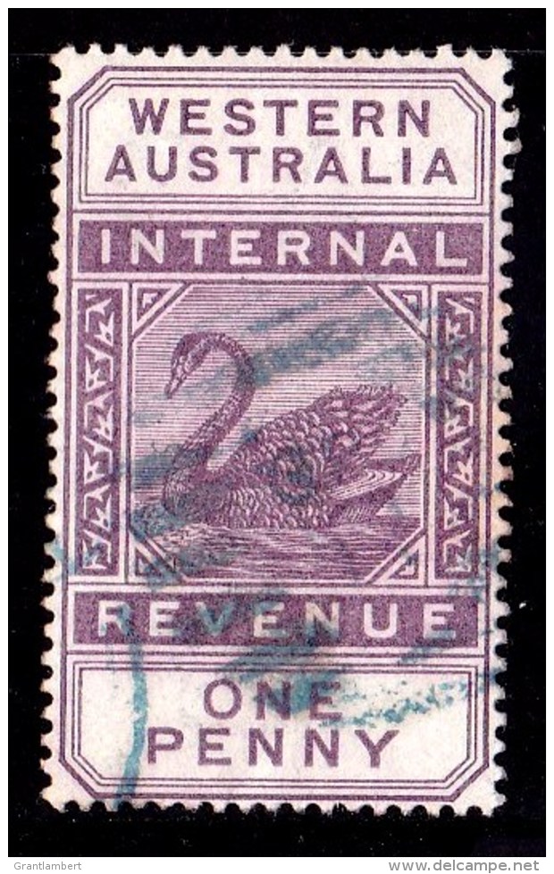 Western Australia 1893 Postal Fiscal Definitive 1d Dull Purple Used   SG F11 - - - Gebraucht