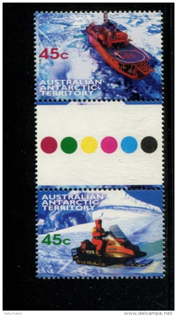 AUSTRALIAN ANTARCTIC TERRITORY 1998  POSTFRIS MINT YVERT 115 GUTTER PAIR - Neufs