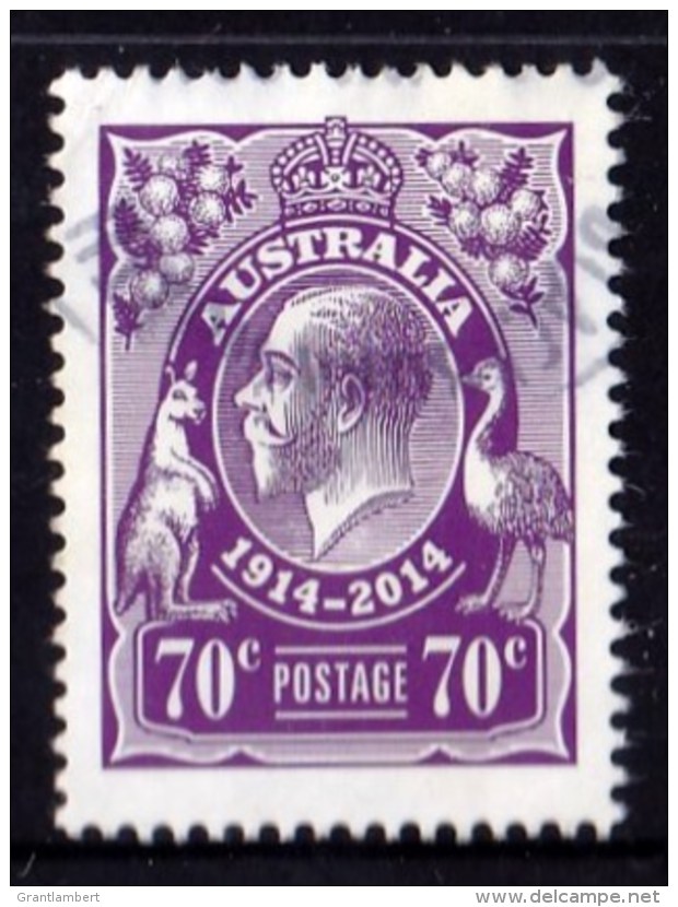 Australia 2014 King George V 70c Purple Used - - - Gebraucht