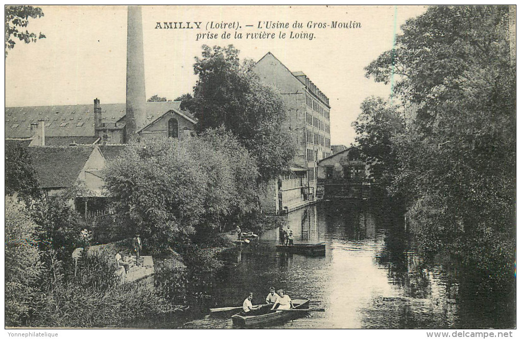 45 - AMILLY - Usine - Gros Moulin - Rivière Le Loing - Amilly