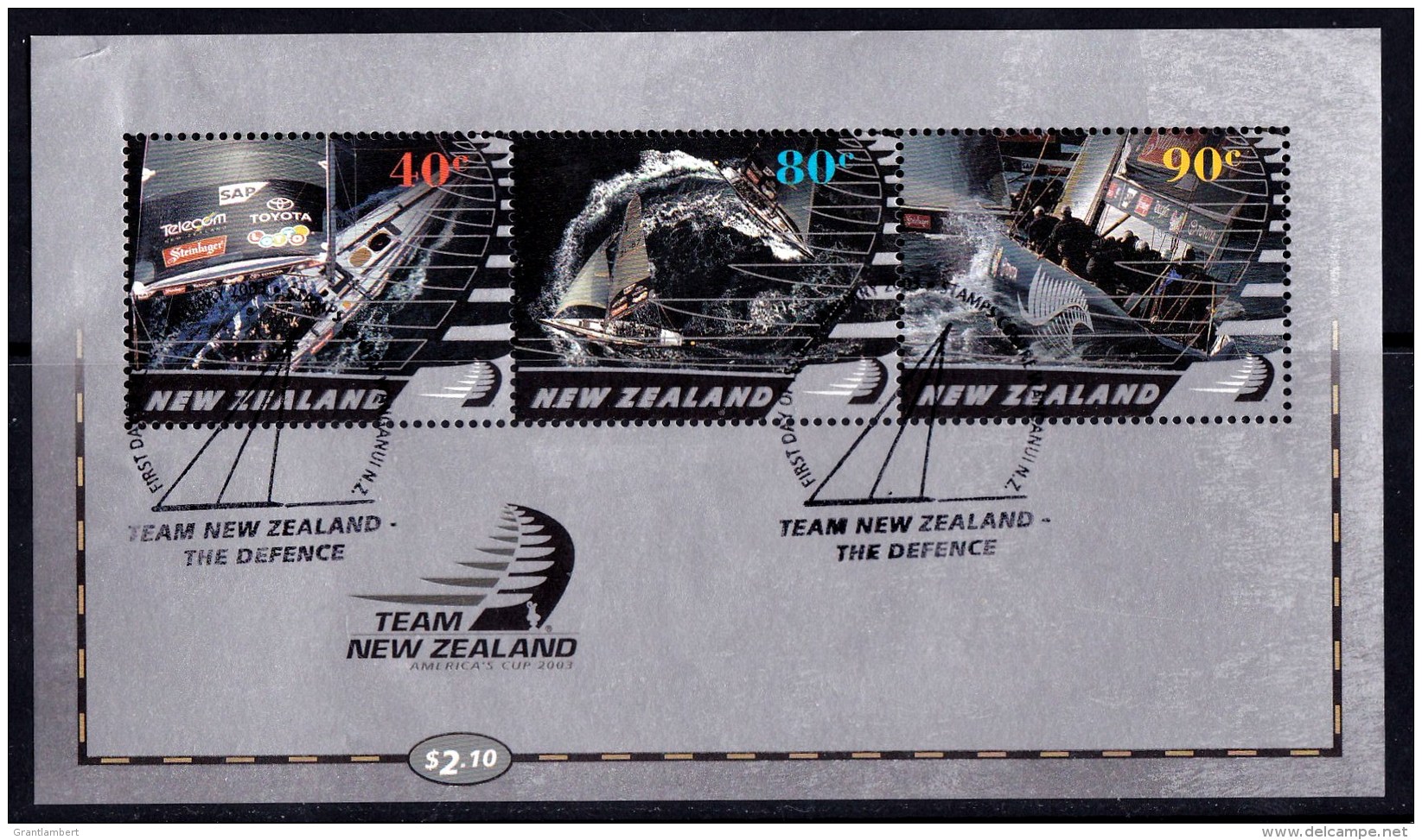 New Zealand 2003 Team NZ America's Cup Minisheet CTO - See Notes - Used Stamps