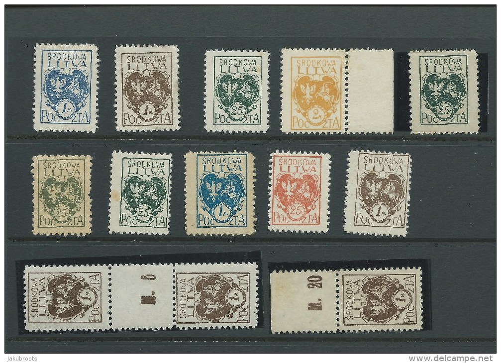 1921. POLAND / LITHUANIA  13 STAMPS. PERFORATED. - Nuevos