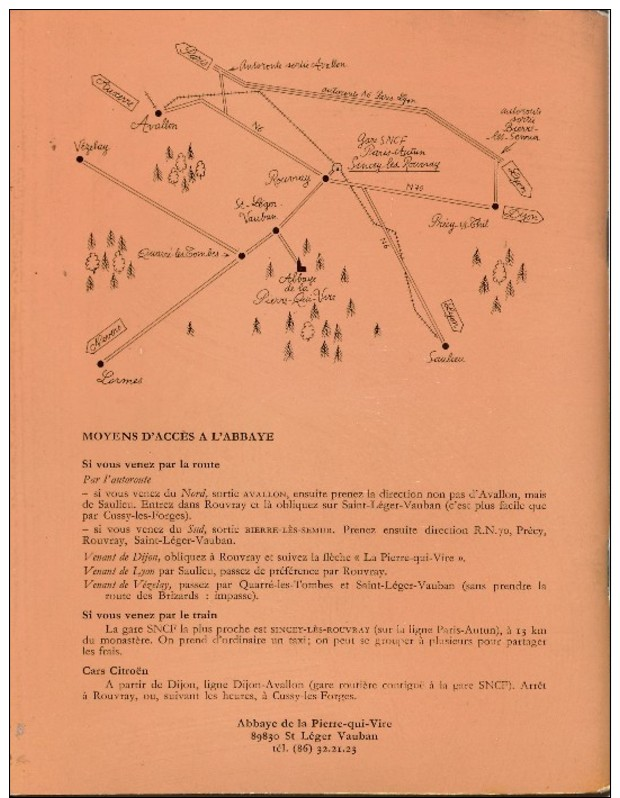 LA PIERRE QUI VIRE  Abbaye Sainte-Marie De La Pierre-qui-Vire  Saint-Léger-Vauban , Collectif, 1982 - Bourgogne