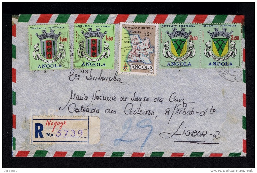 ANGOLA Cover 1964 NEGAGE Brasons Coat Of Arms Maps Portugal #9649 - Angola