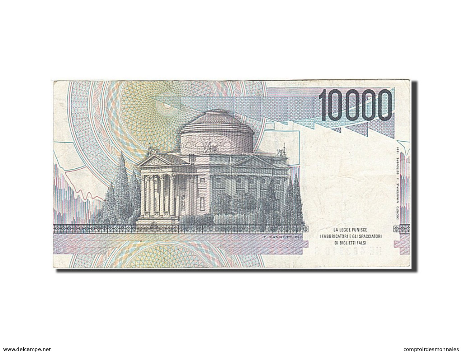 Billet, Italie, 10,000 Lire, 1984-1985, 1984-09-03, KM:112b, TTB - 10000 Lire