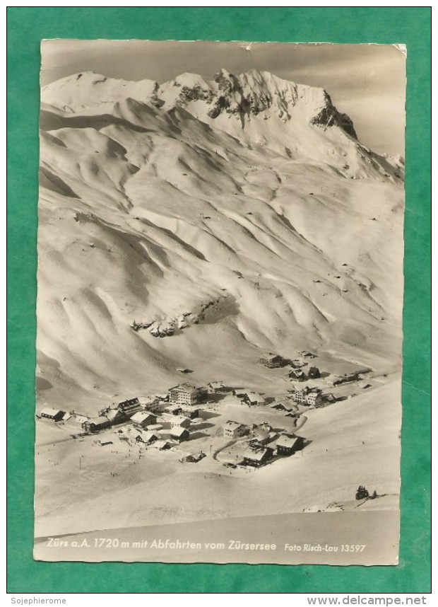 Zürs Am Arlberg (Lech - Vorarlberg) 1720 M Mit Abfahrten Vom Zürsersee 2 Scans 08/11/1960 - Zürs