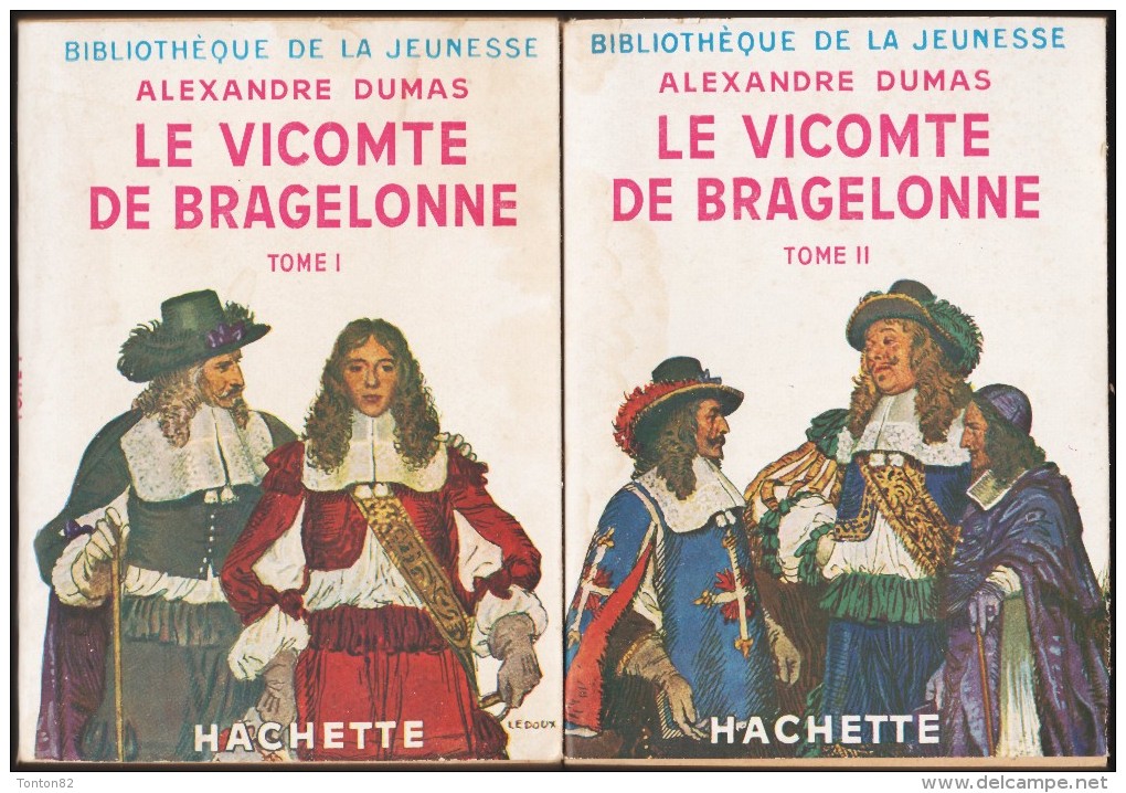 Alexandre Dumas - Le Vicomte De Bragelonne ( Tomes I & II )  - Bibliothèque De La Jeunesse - ( 1951 ) . - Bibliotheque De La Jeunesse