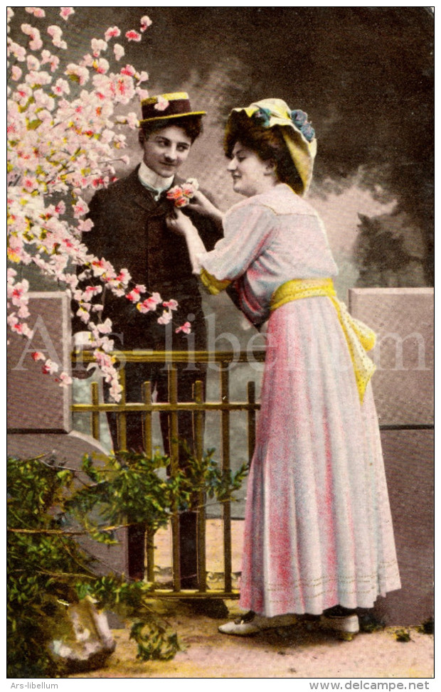 Postkaart / Postcard / CPA / Couple / Romantique / Love / No 1507, 3 / 1907 - Couples