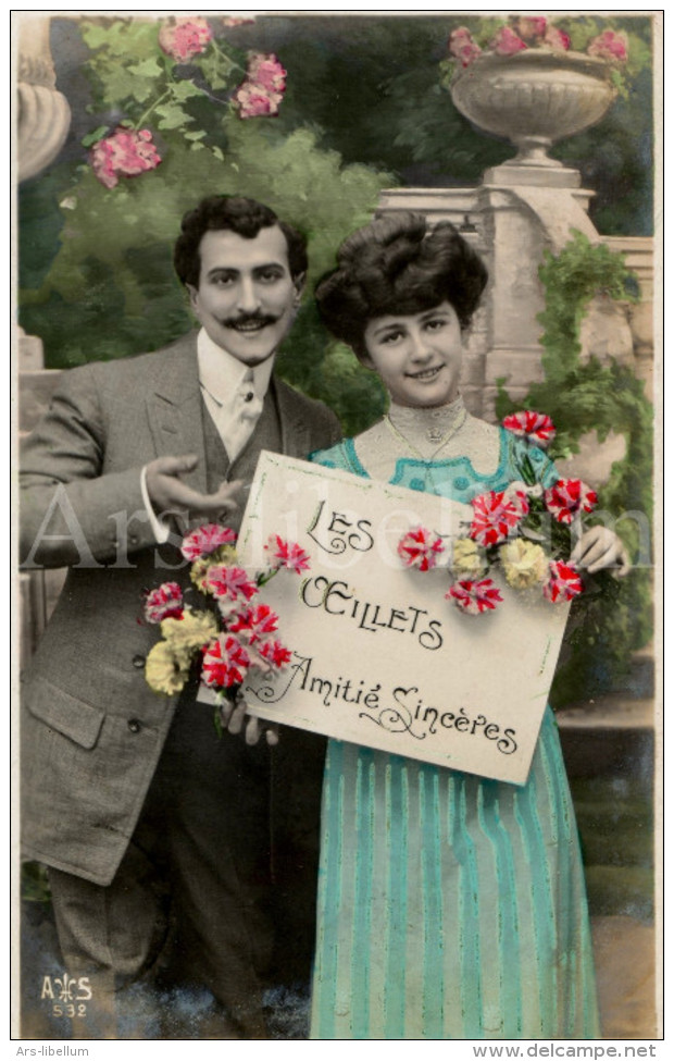 Postkaart / Postcard / CPA / Couple / Romantique / Love / Ed. K.V.i.B.12. Serie 1645 / 1909 - Couples