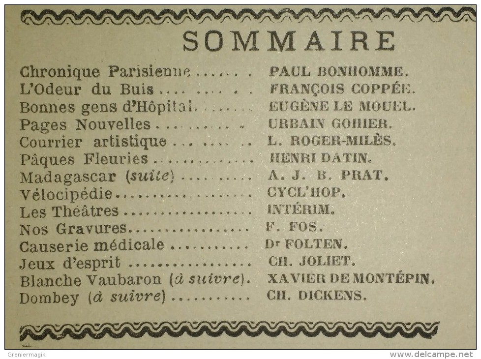 Soleil Du Dimanche 14/04/1895 Le Retour Des Cloches - Le Chemin De La Croix Par Feldmann - Thélem - Revues Anciennes - Avant 1900