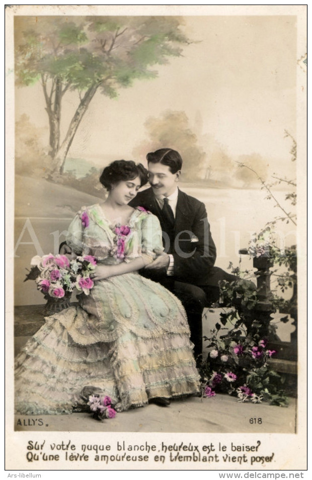 Postkaart / Postcard / CPA / Couple / Romantique / Love / Ed. Allys No 618 / 1911 - Couples