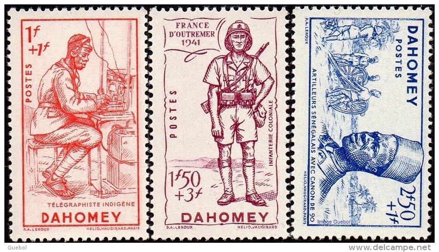 Détail De La Série Défense De L'Empire ** Dahomey N° 142 à 144 - 1941 Défense De L'Empire