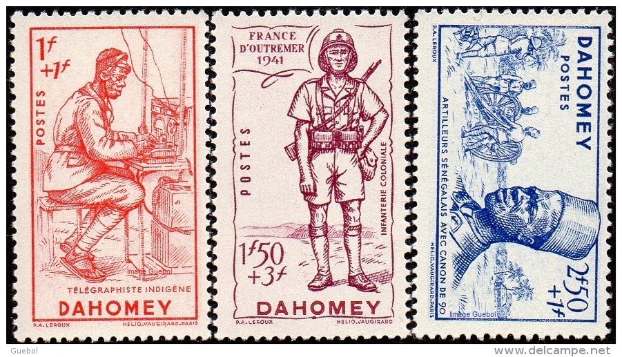 Détail De La Série Défense De L'Empire * Dahomey N° 142 à 144 - 1941 Défense De L'Empire