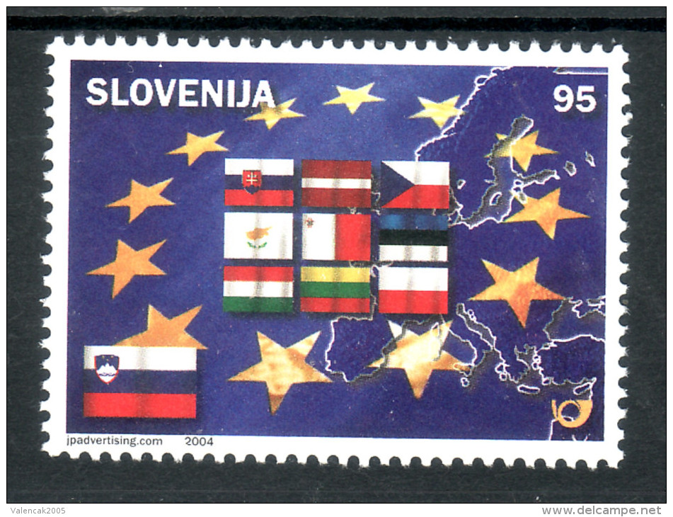 1172/ Slovenia 2004 Mi.No. 469 ** MNH Flag Latvia Cyprus Czech Estonia Hungary Malta Poland Slovakia Lithuania Latvia - Briefmarken