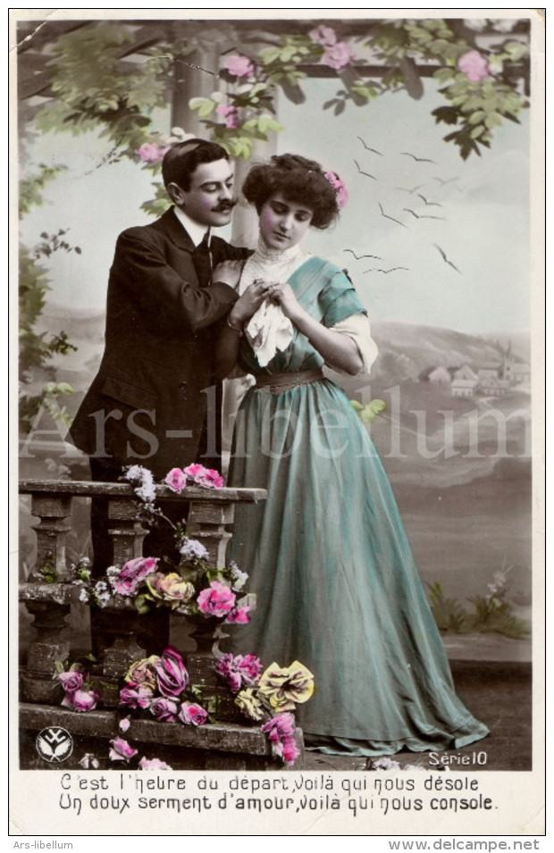 Postkaart / Postcard / CPA / Couple / Romantique / Love / Serie 10 / 1909 - Couples