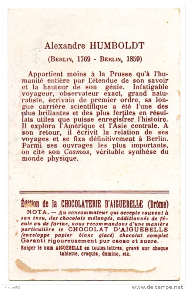 Chocolat Aiguebelle. Série Signatures D´hommes Célèbres : Charles Quint, Empereur D'Allemagne Et Roi D'Espagne. - Aiguebelle