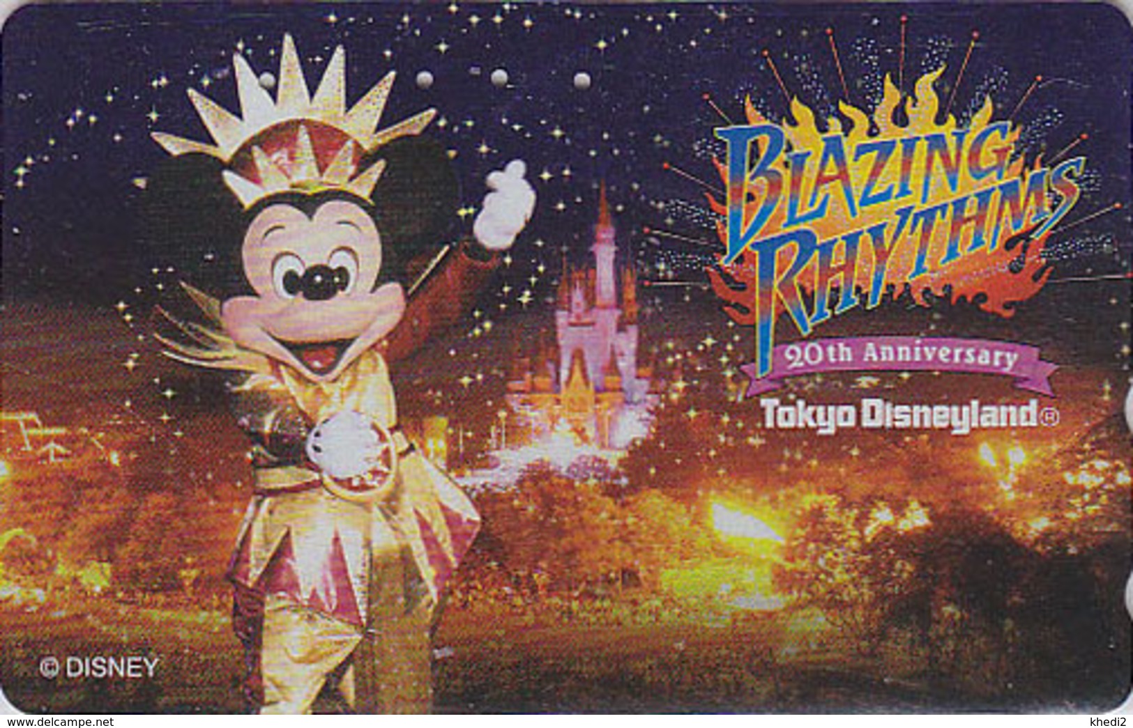 Télécarte DOREE Japon / MF-1001893 - DISNEY Disneyland - Mickey / BLAZING RHYTHMS - Japan GOLD Phonecard - Disney