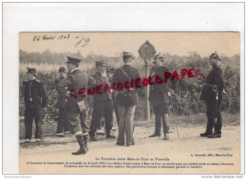 54- 57- 88- LA FRONTIERE ENTRE MARS LA TOUR ET VIONVILLE - DOUANES -1907 - Other & Unclassified