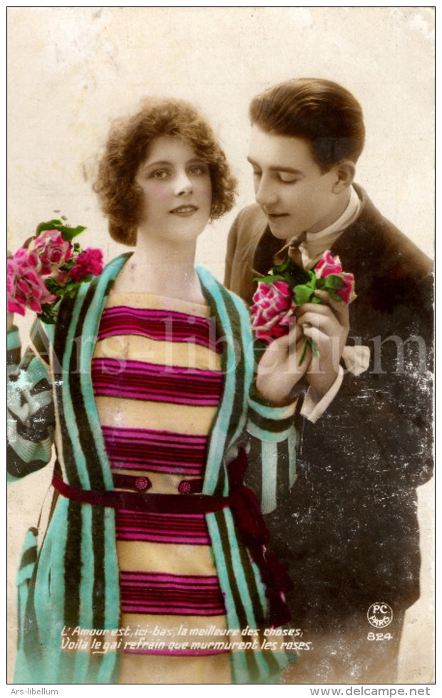 Postkaart / Postcard / CPA / Couple / Romantique / Love / Ed. P.C. Paris No 824 - Couples