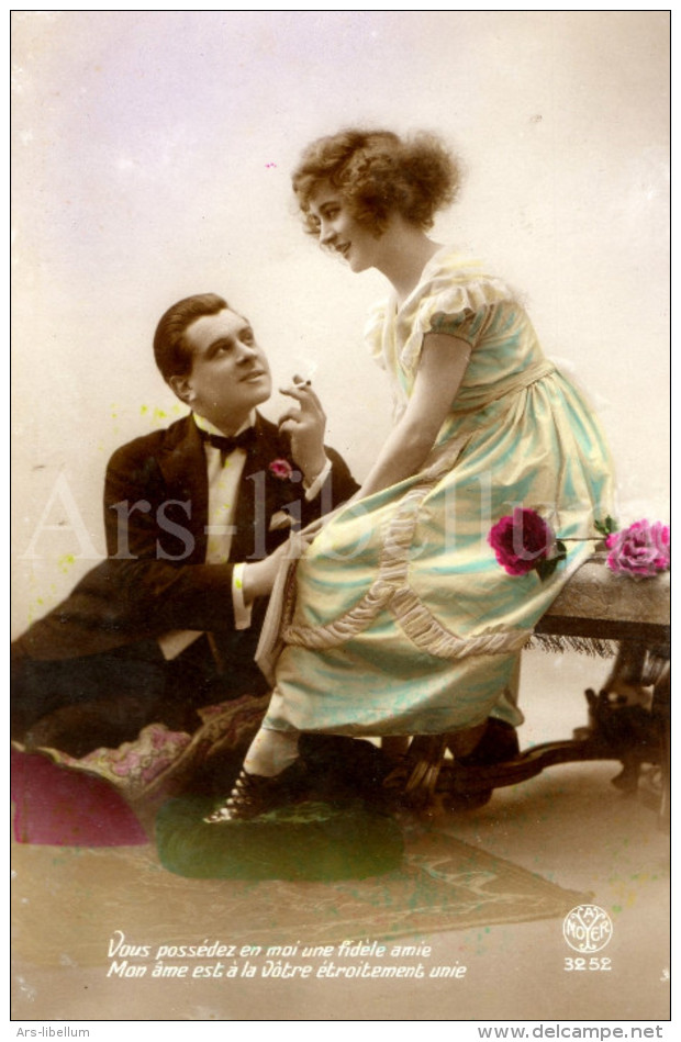 Postkaart / Postcard / CPA / Couple / Romantique / Love / Ed. A. Noyer No 3252 / Smoking - Paare