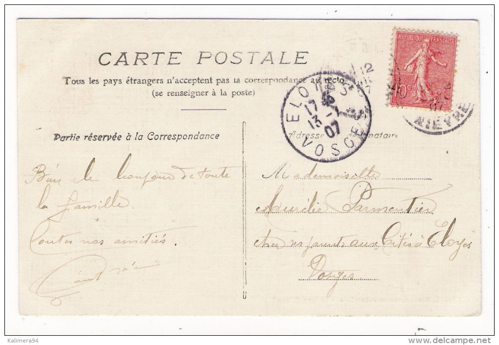 NIÈVRE  /  GUERIGNY  /  CHÂTEAU  DE  VILLEMENANT  /  CPA  Colorisée, Toilée Et Vernissée  ( Cachet De ELOYES En 1907 ) - Guerigny