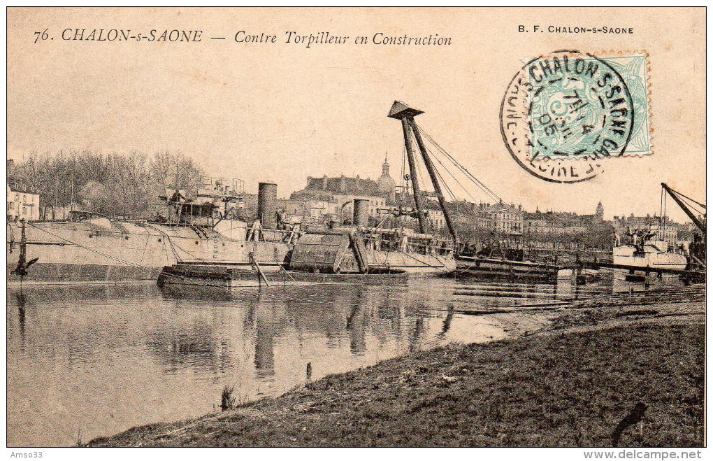 5945. CPA 71 CHALON SUR SAONE. CONTRE TORPILLEUR EN CONSTRUCTION - Chalon Sur Saone