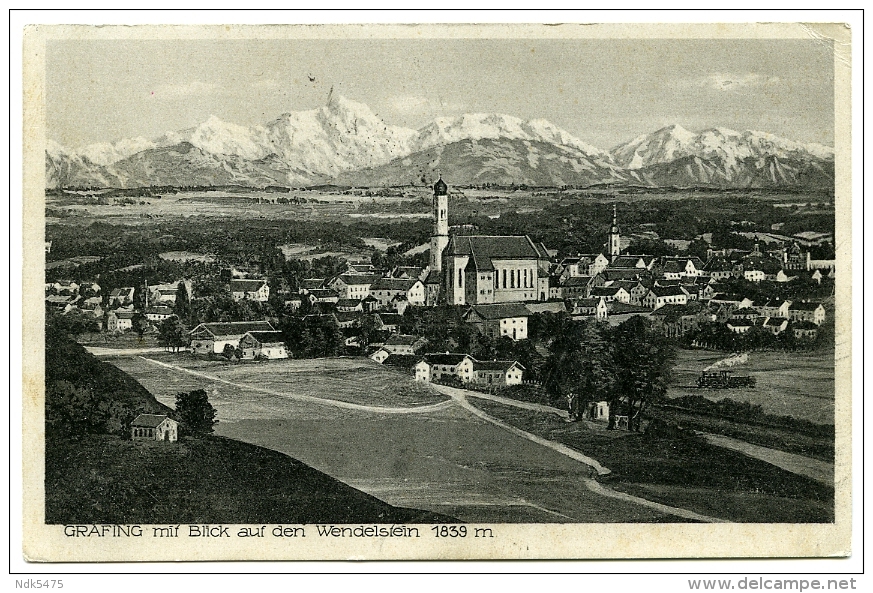 ALLEMAGNE : GRAFING MIT BLICK AUF DEN WENDELSTEIN / ADRESSE - SOFIA, BULGARIA, 1930 - Grafing