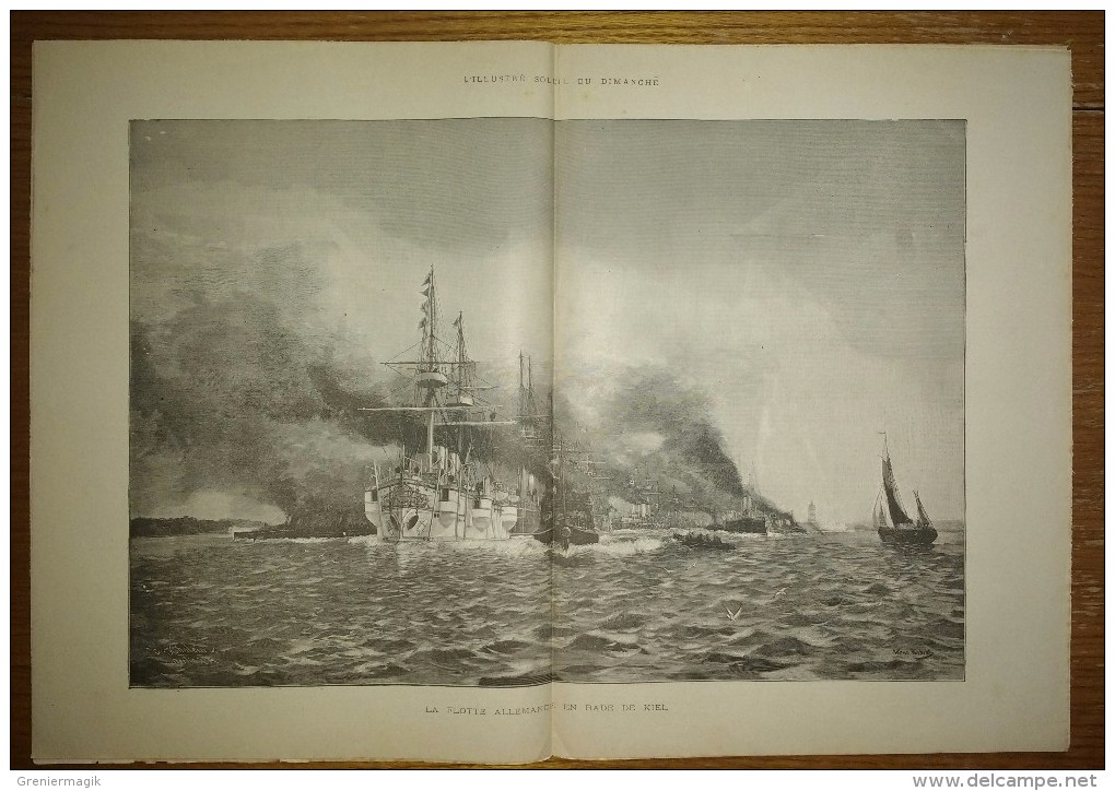 Soleil Du Dimanche 23/06/1895 Mariage D'Hélène De France Avec Le Duc D'Aoste - La Flotte Allemande En Rade De Kiel - Revues Anciennes - Avant 1900