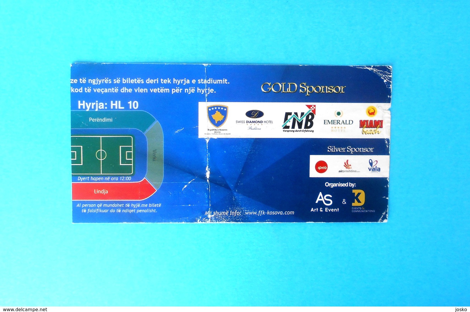 KOSOVO V HAITI - 1st Match Of Football Team Of Independent Kosovo (2014) * Ticket Soccer Fussball Calcio Kosova Kosovë - Tickets D'entrée