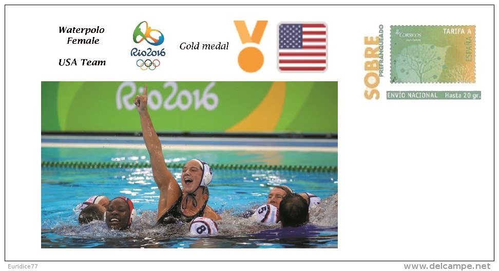 Spain 2016 - Olympic Games Rio 2016 - Gold Medal Waterpolo Female USA Cover - Otros & Sin Clasificación