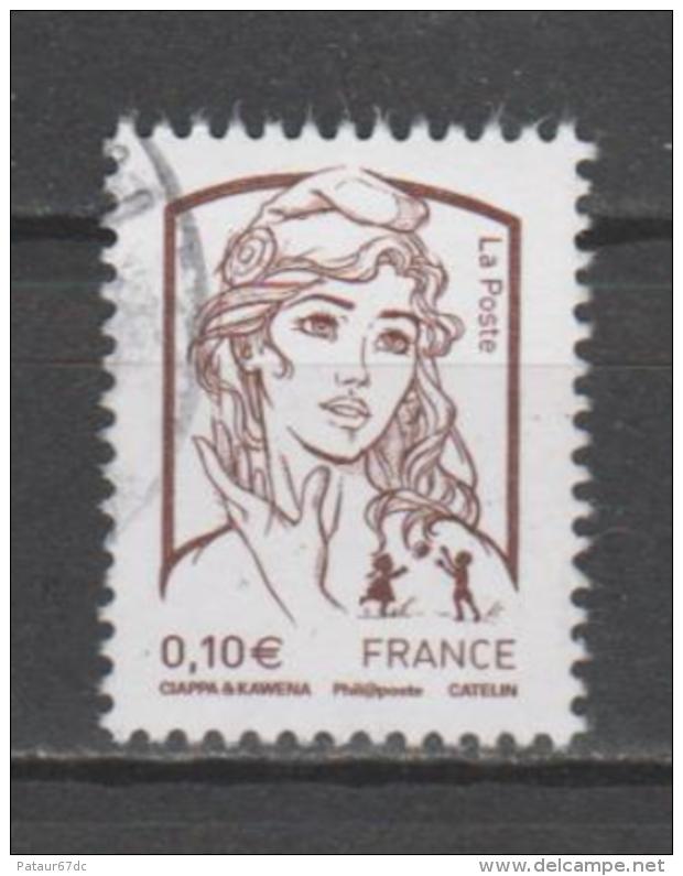 FRANCE / 2013 / Y&T N° 4765 : Ciappa 0.10 € (de Feuille Gommée) - Choisi - Cachet Rond - Oblitérés