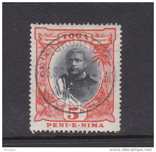 Tonga SG 46 1897 King George II Five Penny Used - Tonga (1970-...)