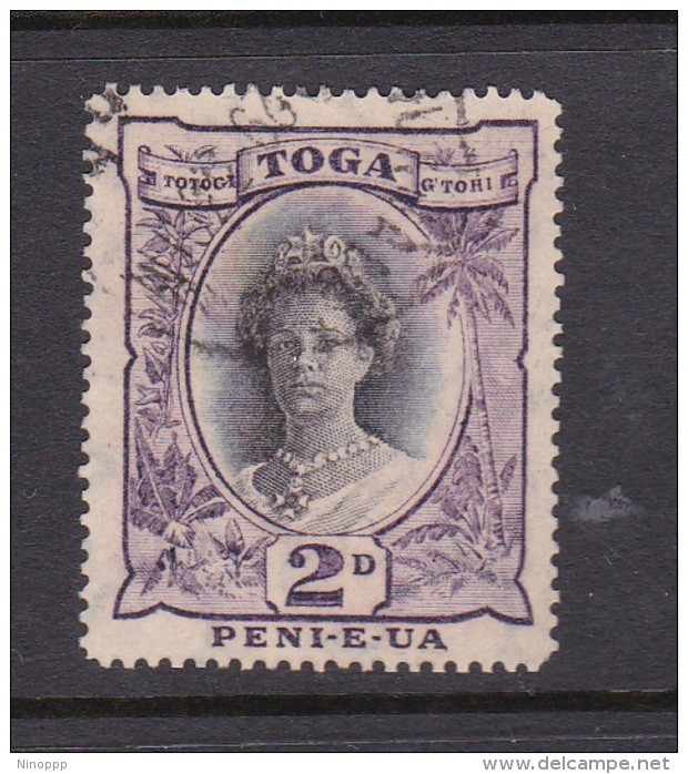 Tonga SG 57c 1920 Queen Salote Two Pence  Used - Tonga (1970-...)