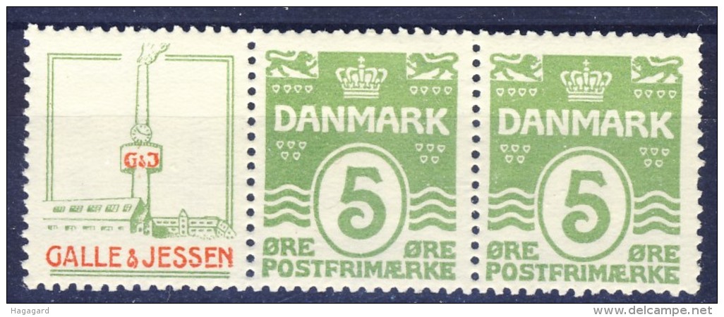 #Denmark 1931-33. Advertising Coprint. Michel R43. MH(*) - Nuovi