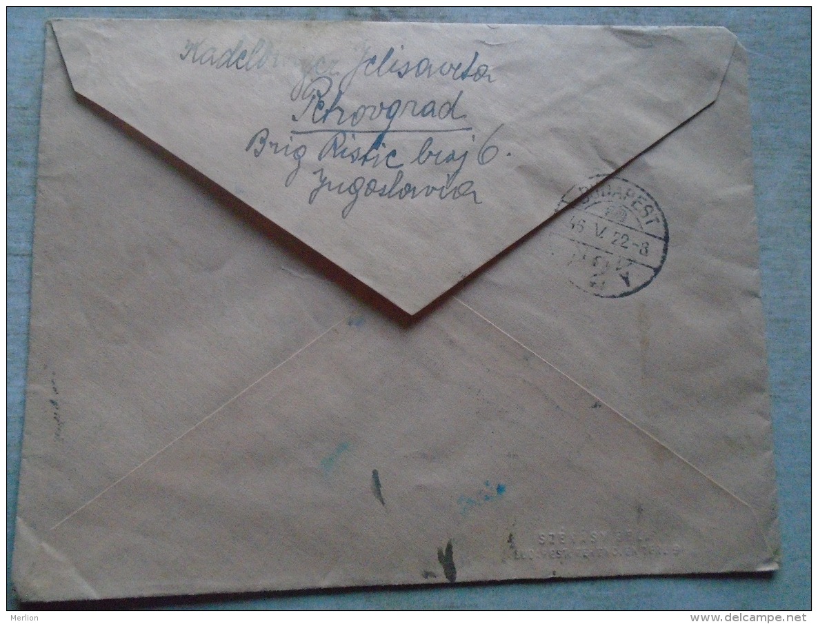 D138919  Yugoslavia   PETROVGRAD  Registered Cover To Hungary - Altri & Non Classificati