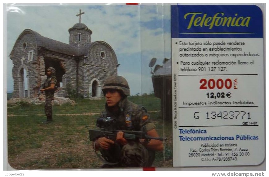 SPAIN - Chip - 2000 Units - El Ejercito Espanol - 03.01 - 9400ex - CP-205 - Mint Blister - Conmemorativas Y Publicitarias