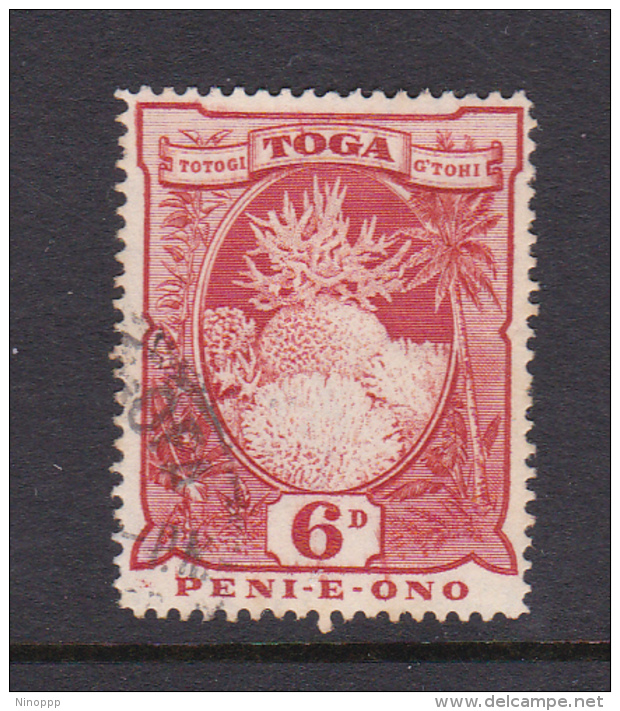 Tonga SG 79 1942 Coral 6d Red ,used - Tonga (1970-...)