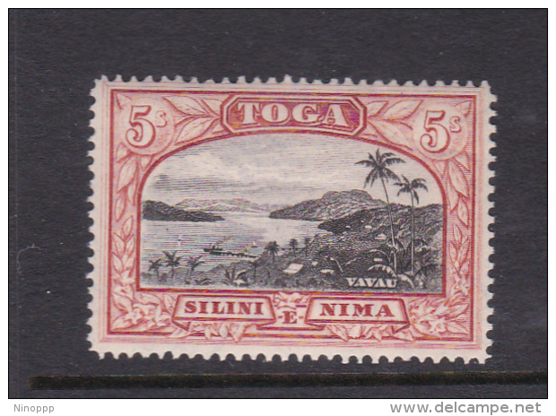 Tonga SG 82 1942 Harbour View 5 Shillings Mint - Tonga (1970-...)