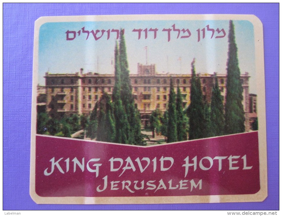 HOTEL MOTEL CAESAREA GOLF VINTAGE OLD ISRAEL PALESTINE TAG STICKER DECAL LUGGAGE LABEL ETIQUETTE AUFKLEBER - Hotel Labels
