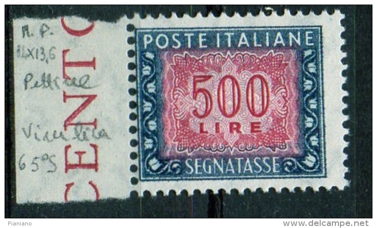 PIA - ITA - Specializzazione : 1976 :  Segnatasse  £ 500 - (SAS 120III  - CAR 49 ) - Segnatasse