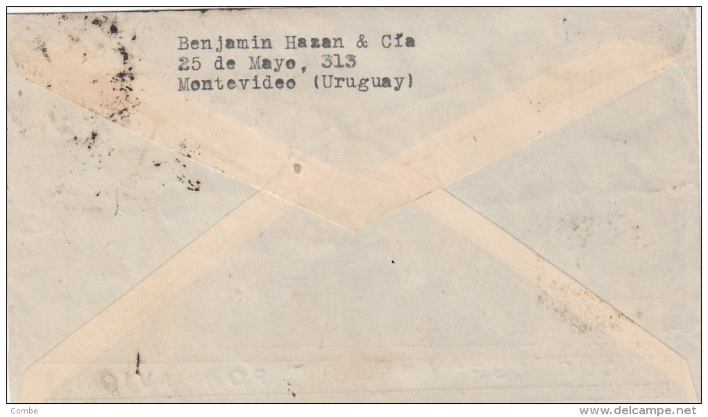 1932 LETTRE URUGUAY  COVER   REGISTERED MONTEVIDEO  TO LYON FRANCE  CORRESPONDENCIA POR AVION / 7840 - Uruguay