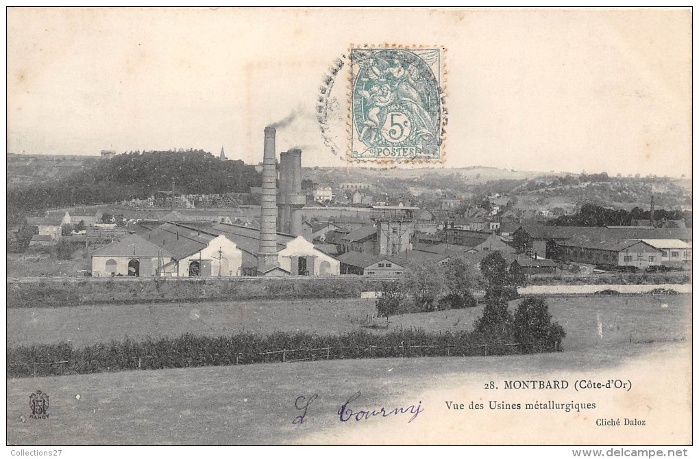 21-MONTBARD- VUE DES USINES METALLURGIQUES - Montbard