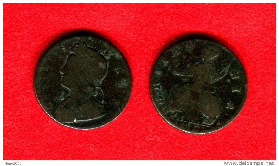 GRANDE BRETAGNE - GREAT BRITAIN - GEORGE II -1/2 -  HALF PENNY 1739 - Sonstige & Ohne Zuordnung