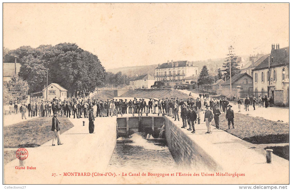 21-MONTBARD- LE CANAL DE BOURGOGNE ET L'ENTREE DES USINES METALLURGIQUES - Montbard