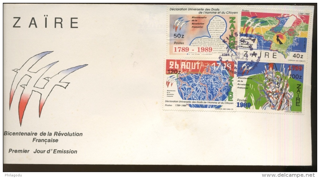 1989 Révolution Française Sur FDC Illustré - 1980-1989