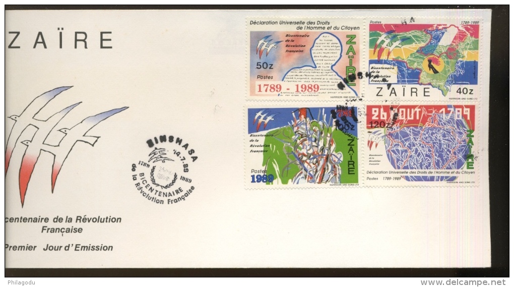 1989 Révolution Française Sur FDC Illustré - 1980-1989