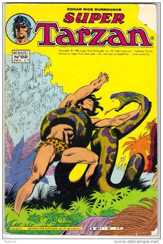 SUPER-TARZAN  N° 22 " SAGEDITION " DE 1980 - Tarzan